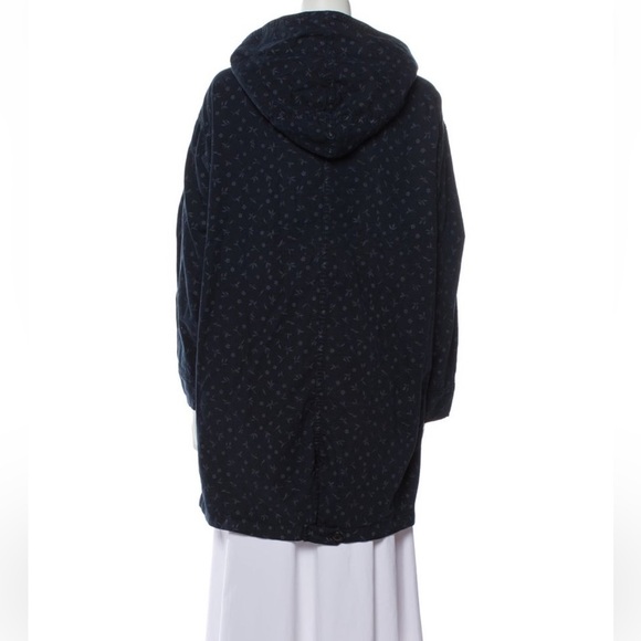 The Great oversize denim printed Shaket with hood size 1 - Picture 2 of 11